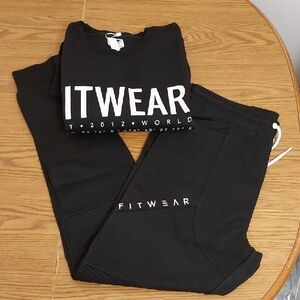 Fitwear Biker Sweatpants And Crew Set
